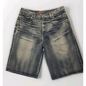 Brooklyn Xpress Jean Shorts‎ Men 38 Y2k Loose Baggy Hip Hop Skate 90s Jorts